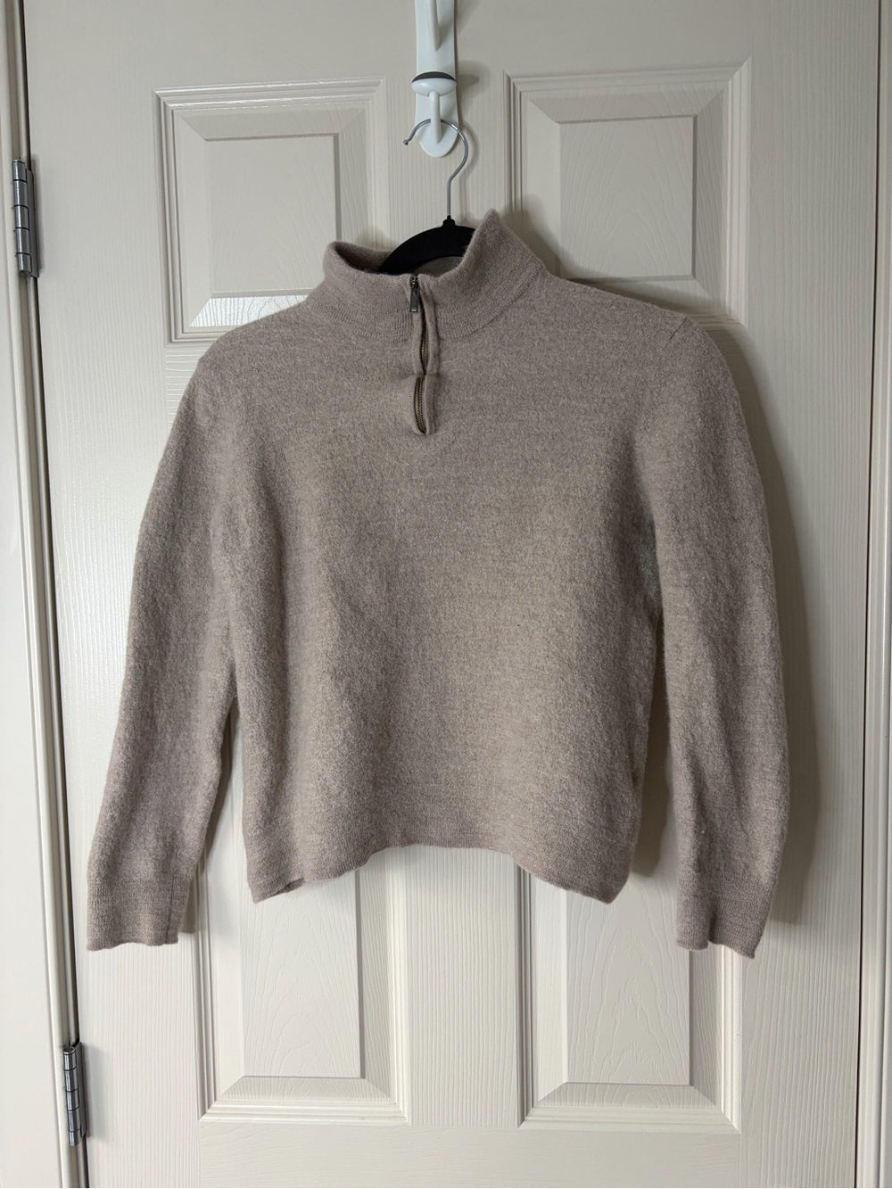 🦋 CHRISTIAN LACROIX - Beige 100% Extra Fine Merino Wool Sweater - Shrunk - Sm